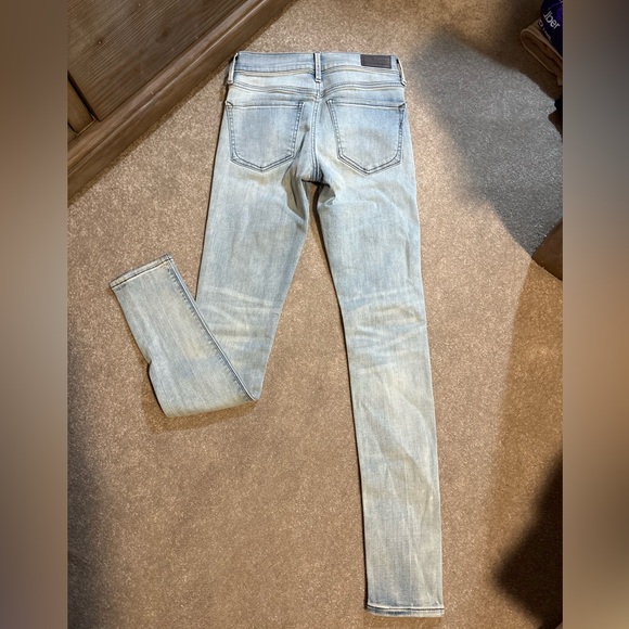 Express Women’s Mid Rise Skinny Jean Jeggings in Light Blue size 0R - Picture 11 of 12